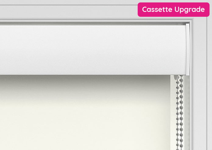 Oceana (Blackout), Cotton White - Motorised Roller Blind - Image 8